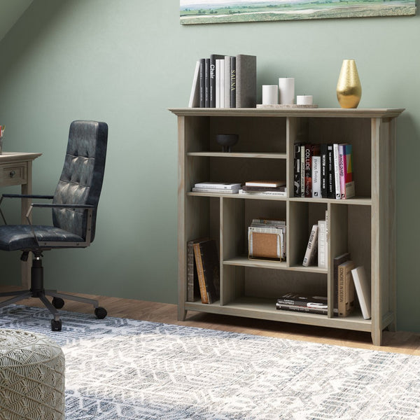 English Elm Amherst Multi Cube Bookcase - Farmhouse Storage Unit In Distressed Grey For Stylish Organization B136P158344