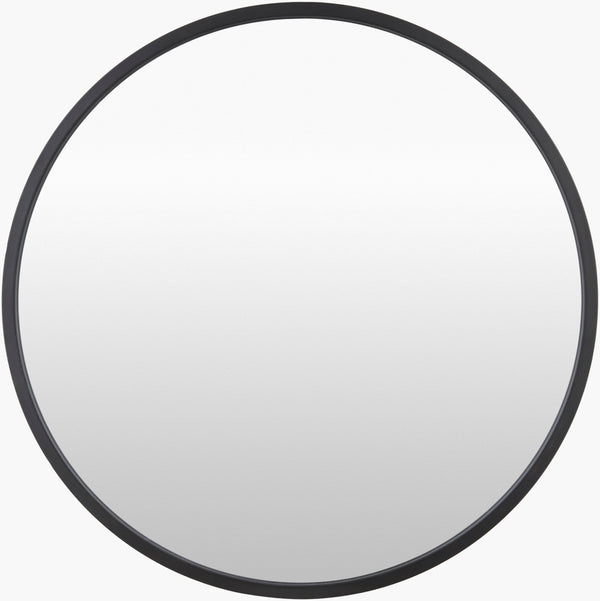 Surya Carmen Modern 22" X 22" Iron Accent Mirror - Versatile Wall Decor For Elegant Home Interiors Frame, Black Iron Rme002-2222