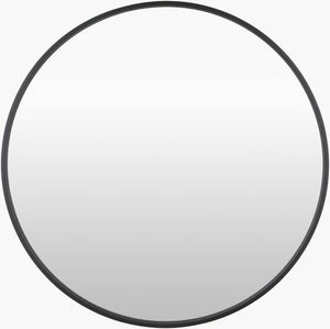 Surya Carmen Modern 22" X 22" Iron Accent Mirror - Versatile Wall Decor For Elegant Home Interiors Frame, Black Iron Rme002-3636