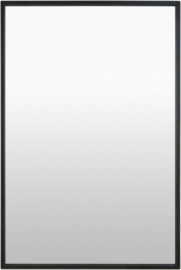 Surya Carmen Modern 22" X 22" Iron Accent Mirror - Versatile Wall Decor For Elegant Home Interiors Frame, Black Iron Rme003-4030