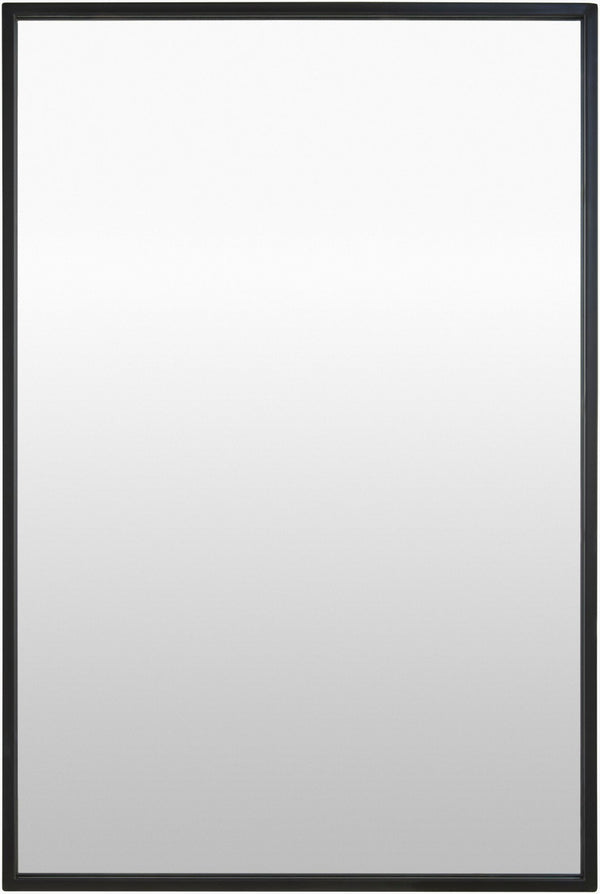 Livabliss Carmen Rectangular Wall Mirror Slim Profile Light Reflecting Modern Entryway Accent Black 40"H x 30"W x 1"D RME003-4030
