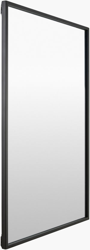 Surya Carmen Modern 22" X 22" Iron Accent Mirror - Versatile Wall Decor For Elegant Home Interiors Frame, Black Iron Rme003-4030