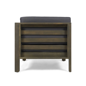 English Elm Oana Low Profile Accent Chair Compact Contemporary Seating for Living Room or Apartment Dark Gray 64497.00_64498.00_64499.00DGY