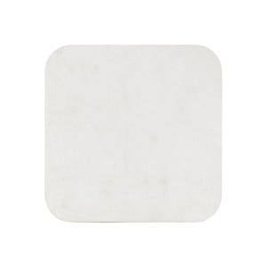 Bernhardt Bernhardt Colonnade Accent Table — Compact 13" Square Modern End Table With Reeded Gmelina Base, Faux Stone Top (23.5") 458124