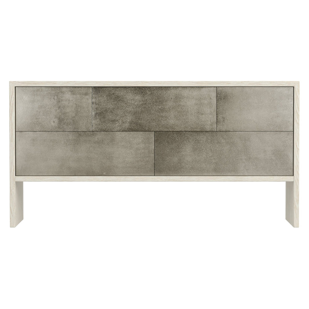 Bernhardt Bernhardt Lowe Dresser — 5-Drawer White Oak Veneer With Nickel Cast-Aluminum Fronts, Modern 67"W 305052