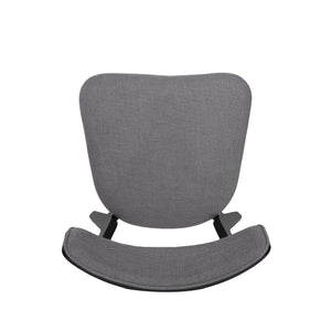 English Elm Christopher Knight Home® - DINING Mid-Century Upholstered Dining Chairs Set of 2 with Rubberwood Splayed Legs and Curved Silhouette DARK GREY 61760.00OAKBLK