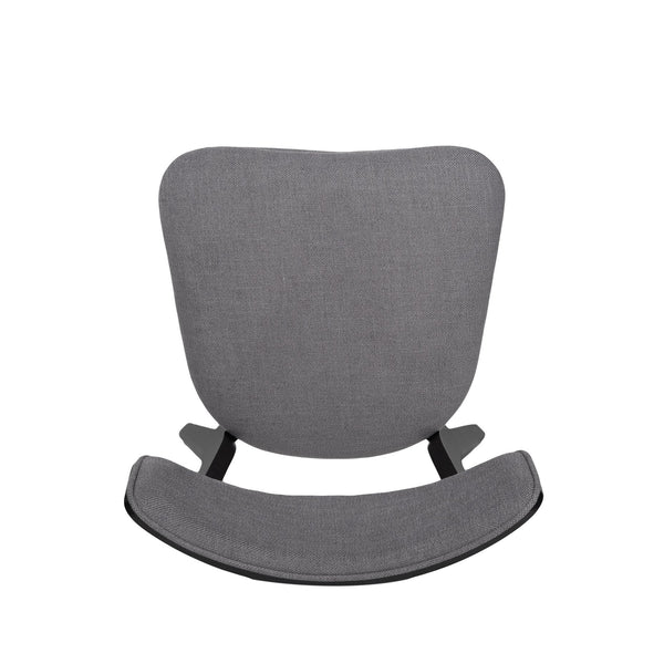 English Elm Christopher Knight Home® - DINING Mid-Century Upholstered Dining Chairs Set of 2 with Rubberwood Splayed Legs and Curved Silhouette DARK GREY 61760.00OAKBLK