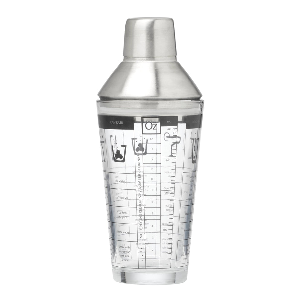 Lenox Cambridge Silver Stainless Steel Glass Recipe Shaker NO COLOR GLASS,CRYSTAL 9270GSCGT54