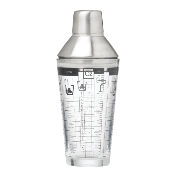 Lenox Cambridge Silver Stainless Steel Glass Recipe Shaker NO COLOR GLASS,CRYSTAL 9270GSCGT54