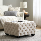 Christopher Knight Home® - Noble House - Jaymee Modern Glam Button Tufted Velvet Ottoman