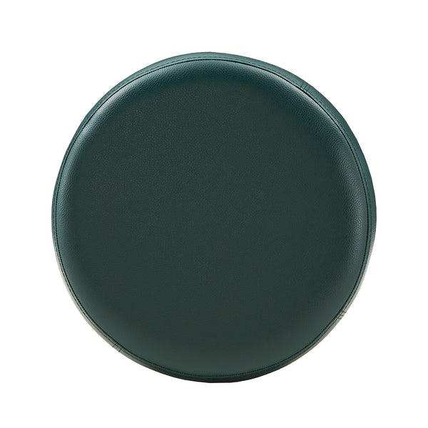 Homelegance By Top-Line Emerson Brown Finish Faux Leather 18" Swivel Dining Height Stool (Set of 2) Green Rubberwood