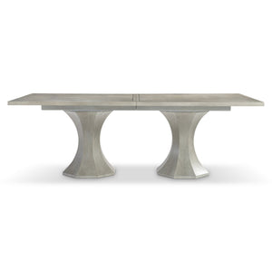 Bernhardt Bernhardt Nebbia Parquetry Dining Table With Stainless Steel Inlay, 88" Expandable Top, Octagonal Bases K1946