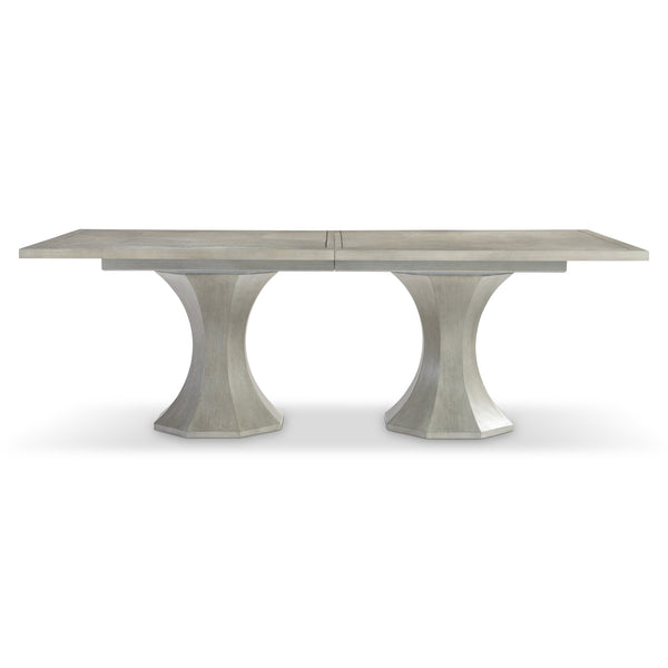 Bernhardt Bernhardt Nebbia Parquetry Dining Table With Stainless Steel Inlay, 88" Expandable Top, Octagonal Bases K1946