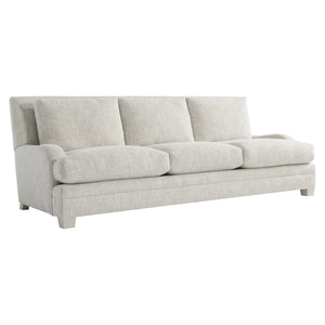 Bernhardt Bernhardt Rollins Fabric Sofa With Plush Feather-Down Cushions, Low-Profile Arms, Weathered Bone Finish (96"W) - Made to Order P7107A