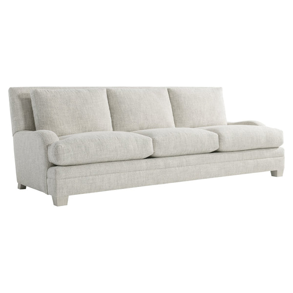 Bernhardt Bernhardt Rollins Fabric Sofa With Plush Feather-Down Cushions, Low-Profile Arms, Weathered Bone Finish (96"W) - Made to Order P7107A