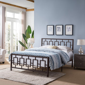 Christopher Knight Home® - Noble House - Claudia Modern Iron Queen Bed Frame