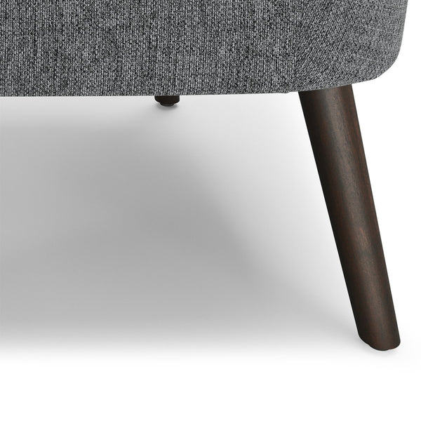 English Elm Redding Mid-Century Accent Chair with Curved Back, Deep Cushion & Solid Rubberwood Legs, Rust Gray B136P159543