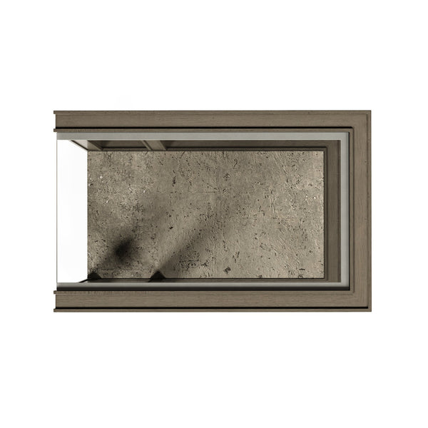 A.R.T. Furniture Cove Accent Table: Glamorous Transitional Design With Tempered Glass Top And Elegant Cork Shelf Grey Rubberwood Solids,Primavera Veneer,Glass,Cork 349308-2743