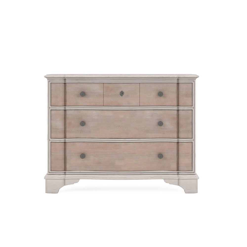A.R.T. Furniture Alcove Bachelor’S Chest - Elegant Belgian Ivory Finish, Cedar-lined Drawers & Stylish Storage Solution Light Brown, White Acacia Solids,Maple Veneers,Metal 321148-2801