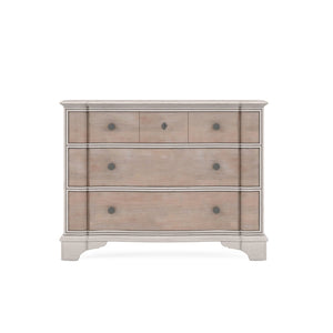A.R.T. Furniture Alcove Bachelor’S Chest - Elegant Belgian Ivory Finish, Cedar-lined Drawers & Stylish Storage Solution Light Brown, White Acacia Solids,Maple Veneers,Metal 321148-2801