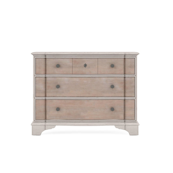A.R.T. Furniture Alcove Bachelor’S Chest - Elegant Belgian Ivory Finish, Cedar-lined Drawers & Stylish Storage Solution Light Brown, White Acacia Solids,Maple Veneers,Metal 321148-2801