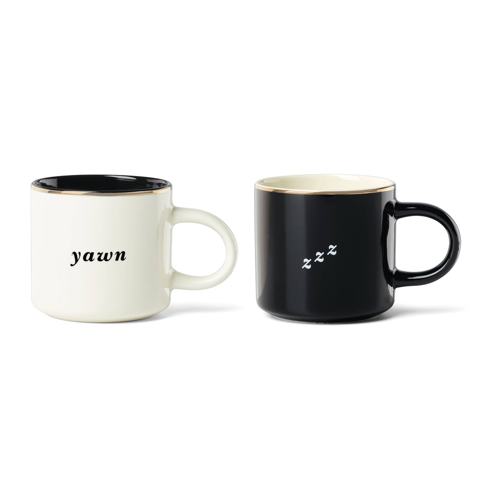 Lenox Kate Spade Yawn & ZZZ Mugs, Set of 2 Black, NO COLOR STONEWARE 897464
