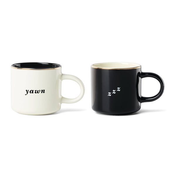Lenox Kate Spade Yawn & ZZZ Mugs, Set of 2 Black, NO COLOR STONEWARE 897464