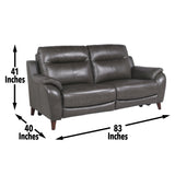 Steve Silver Trento Power-Power Sofa Charcoal TR950SC