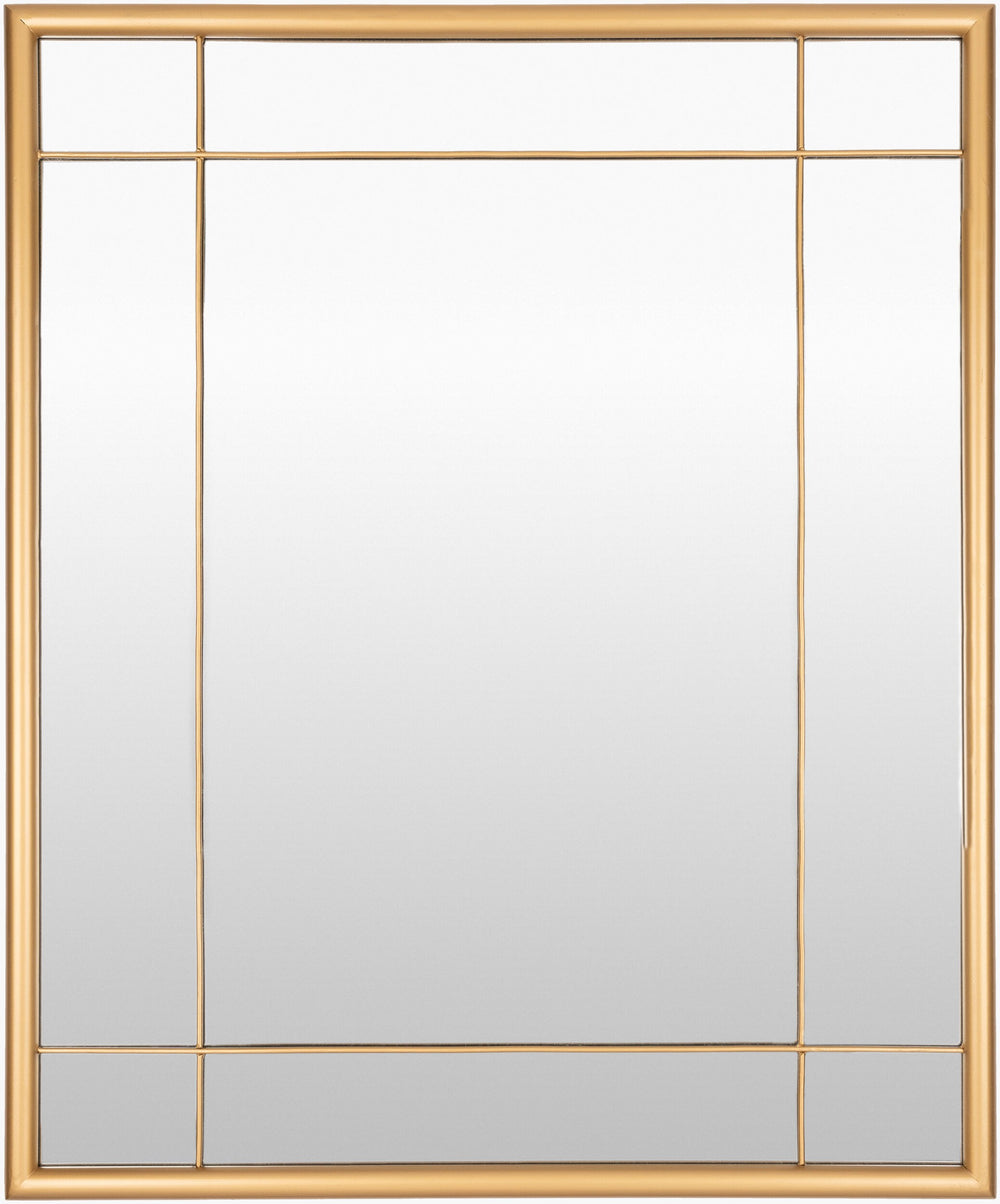 Surya Arnab Mirror - Hand-painted Iron Accent, 36"H X 30"W - Versatile Wall Decor For Modern Homes Frame, Gold Iron Rna001-3036