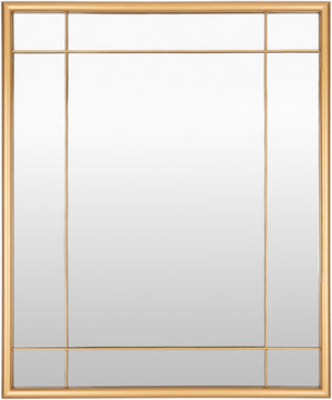 Surya Arnab Mirror - Hand-painted Iron Accent, 36"H X 30"W - Versatile Wall Decor For Modern Homes Frame, Gold Iron Rna001-3036