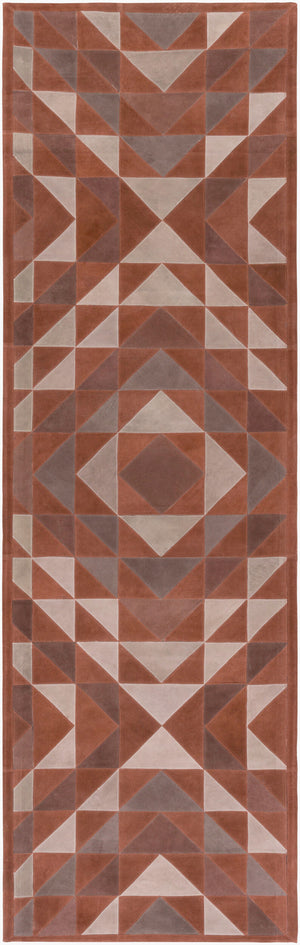 Surya Ranch Handcrafted 2'6" X 8' Leather Rug - Rustic Elegance, Spot Clean, One Year Warranty, Unique Design Medium Brown Leather Rnc1000-268