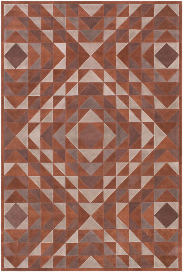 Surya Ranch Handcrafted 2'6" X 8' Leather Rug - Rustic Elegance, Spot Clean, One Year Warranty, Unique Design Medium Brown Leather Rnc1000-576