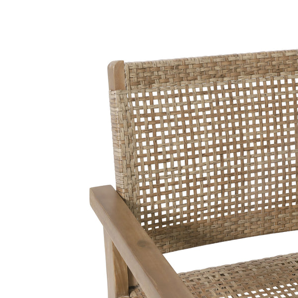 English Elm Christopher Knight Home® - Outdoor Wicker and Acacia Wood Loveseat - Weather-Resistant, Easy Assembly, Coastal Minimalist Design (96) 74229.00MLBRN