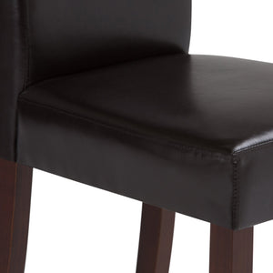 English Elm Acadian Parson Dining Chair Set Of 2 - Stylish Tanner'S Brown Faux Leather For Home Or Office B136P159789