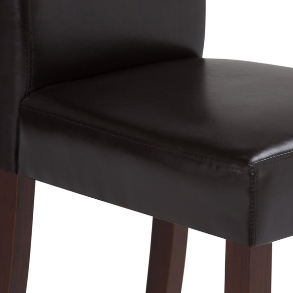 English Elm Acadian Parson Dining Chair Set Of 2 - Stylish Tanner'S Brown Faux Leather For Home Or Office B136P159789