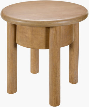 Livabliss Rondo Solid Mango Wood End Table Artisan Grain Minimalist Square Top Living Room RNDO001-202222