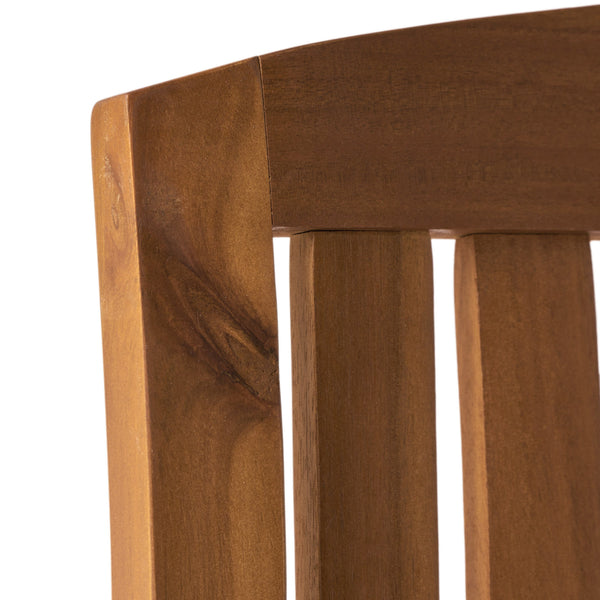 English Elm Acacia Hardwood Outdoor Rocking Chair with Cushions Slat Design for Porch or Deck 57496.00WCACA