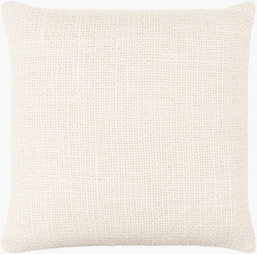Surya Rini 18" X 18" Luxurious Linen & Cotton Accent Pillow - Timeless Cottage Style For Cozy Decor Ivory Linen,Cotton Rni001-2222p