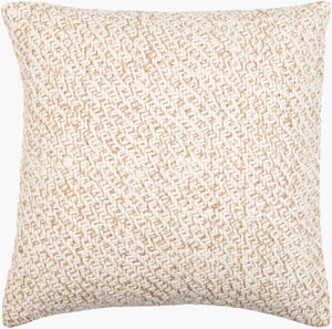 Surya Ranell Cottage Style Accent Pillow - 18" X 18" Soft Linen-cotton Blend For Cozy Living Spaces Ivory Cotton,Linen,Cotton Rnl001-1818