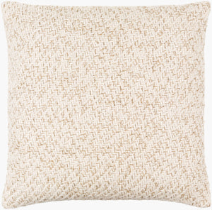 Surya Ranell Cottage Style Accent Pillow - 18" X 18" Soft Linen-cotton Blend For Cozy Living Spaces Ivory Cotton,Linen,Cotton Rnl001-2020d