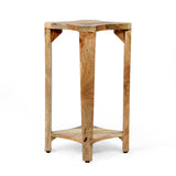 Christopher Knight Home® - Noble House - Gilliland Handcrafted Boho Mango Wood Side Table, Natural