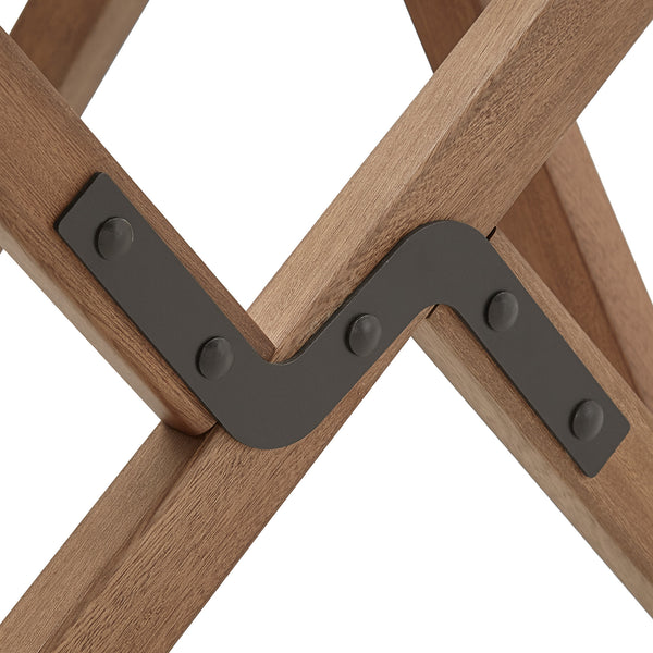 Homelegance By Top-Line Kosmo Genuine Top Grain Leather Tripolina Sling Chair Brown Leather