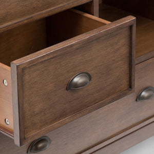 English Elm Redmond Medium Storage Cabinet - Rustic Natural Brown Wood, Stylish Design With Ample Storage Space B136P158104-GIGA