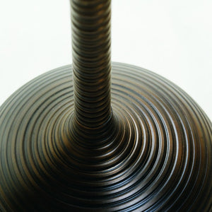 Bernhardt Bernhardt Cordoba Cast Aluminum Round Chairside Table In Bronze Finish — Sculptural Bull’S-Eye Design, 24" Tall 375164