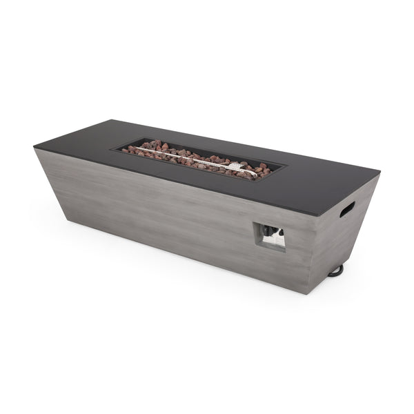 English Elm 56" Outdoor Mgo Fire Pit Table with Ceramic Top and 50000 Btu Propane Burner 67013.00-50K
