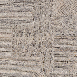 Surya Rosario 2' X 3' Handmade Area Rug - Global Style, Durable Polyester & Wool, High/Low Pile Design Charcoal Polyester,Wool Roa2300-23
