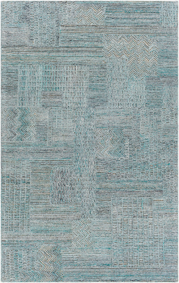 Surya Rosario 2' X 3' Handmade Area Rug - Global Style, Durable Polyester & Wool, High/Low Pile Design Denim Polyester,Wool Roa2301-23
