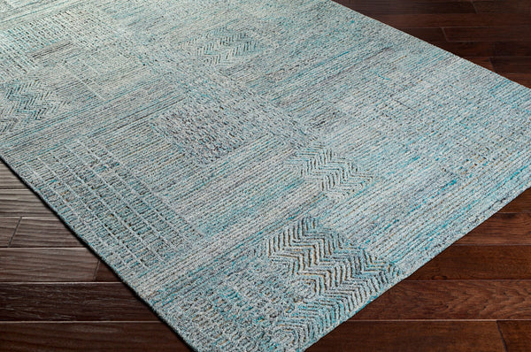 Surya Rosario 2' X 3' Handmade Area Rug - Global Style, Durable Polyester & Wool, High/Low Pile Design Denim Polyester,Wool Roa2301-23