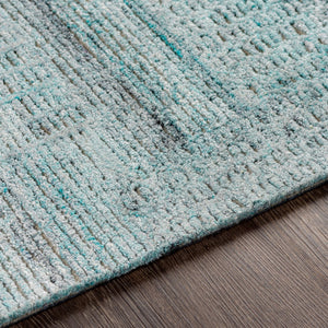 Surya Rosario 2' X 3' Handmade Area Rug - Global Style, Durable Polyester & Wool, High/Low Pile Design Denim Polyester,Wool Roa2301-23