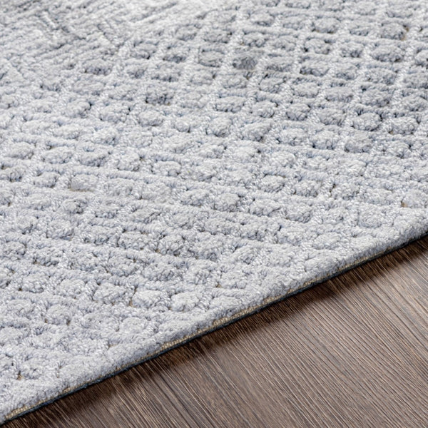 Surya Rosario 2' X 3' Handmade Area Rug - Global Style, Durable Polyester & Wool, High/Low Pile Design Charcoal Polyester,Wool Roa2305-23